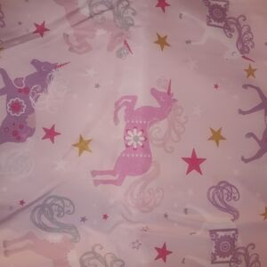 One twin size flat sheet,  unicorn design
